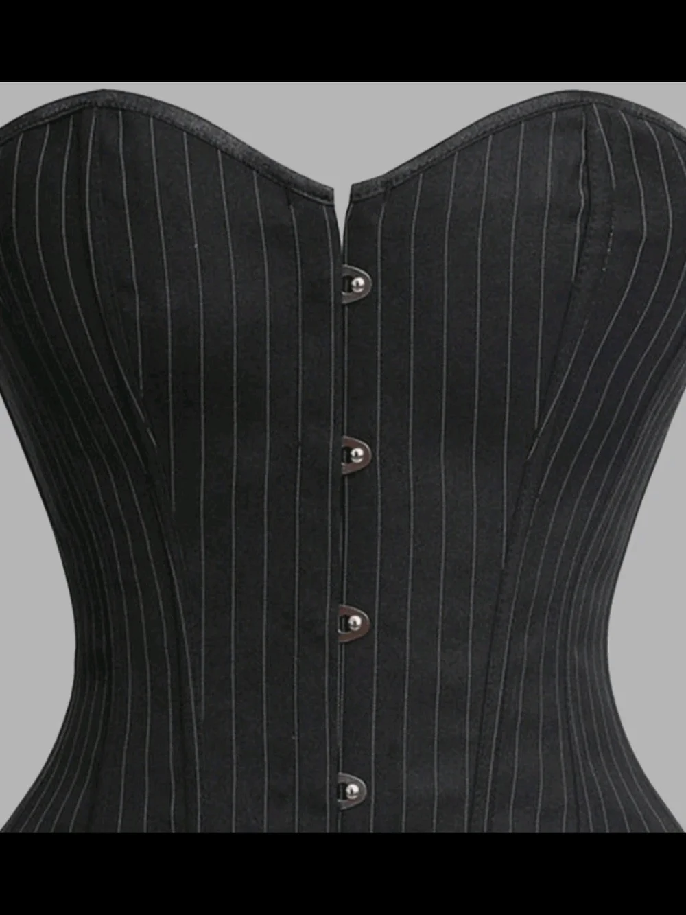 Black Pinstripe Underbust Corset
